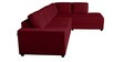 Henry LHS 3 Seater Sofa with Lounger in Garnet Red Colour