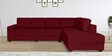 Henry LHS 3 Seater Sofa with Lounger in Garnet Red Colour
