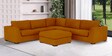 Henry Velvet L Shape Sofa in Orange Colour