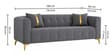 Heritage Tufted Velvet Fabric 3+1 Seater Sofa Set In Grey Colour Heritage Tufted Velvet Fabric 3+1 Seater Sofa Set In Grey Colour