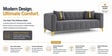 Heritage Tufted Velvet Fabric 3+1 Seater Sofa Set In Grey Colour Heritage Tufted Velvet Fabric 3+1 Seater Sofa Set In Grey Colour