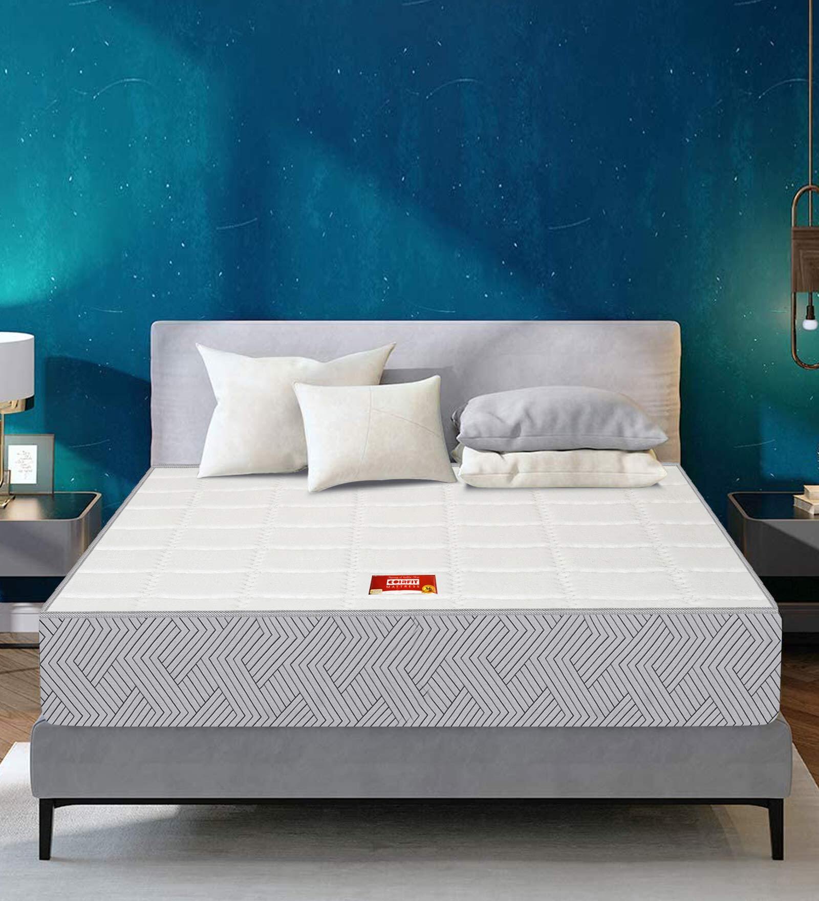 Health Boom 4.5 Inches Rebonded Foam King Size Mattress with SrtX Technology