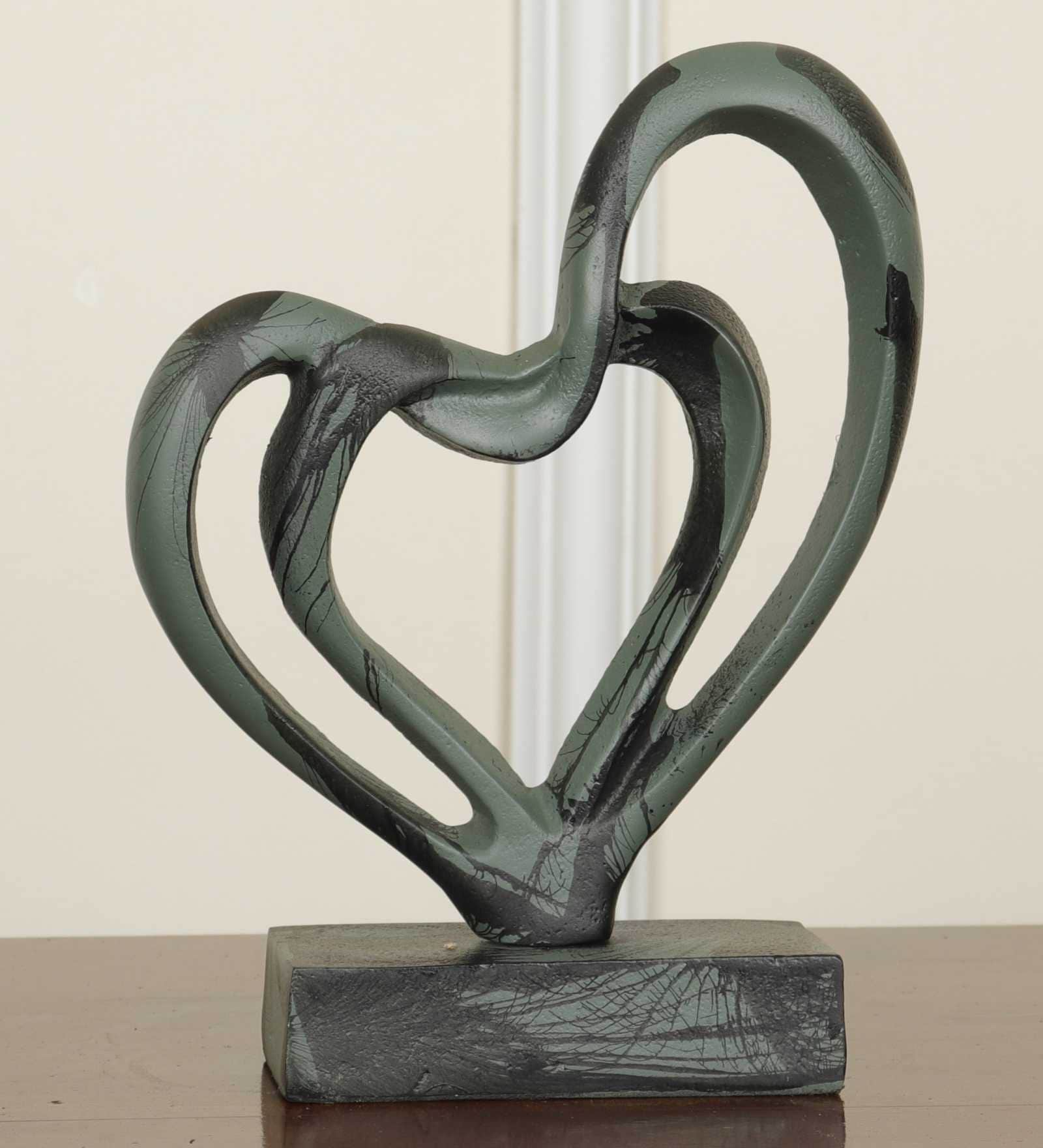 Heart Within Heart Green Resin Artifact Heart Within Heart Green Resin Artifact