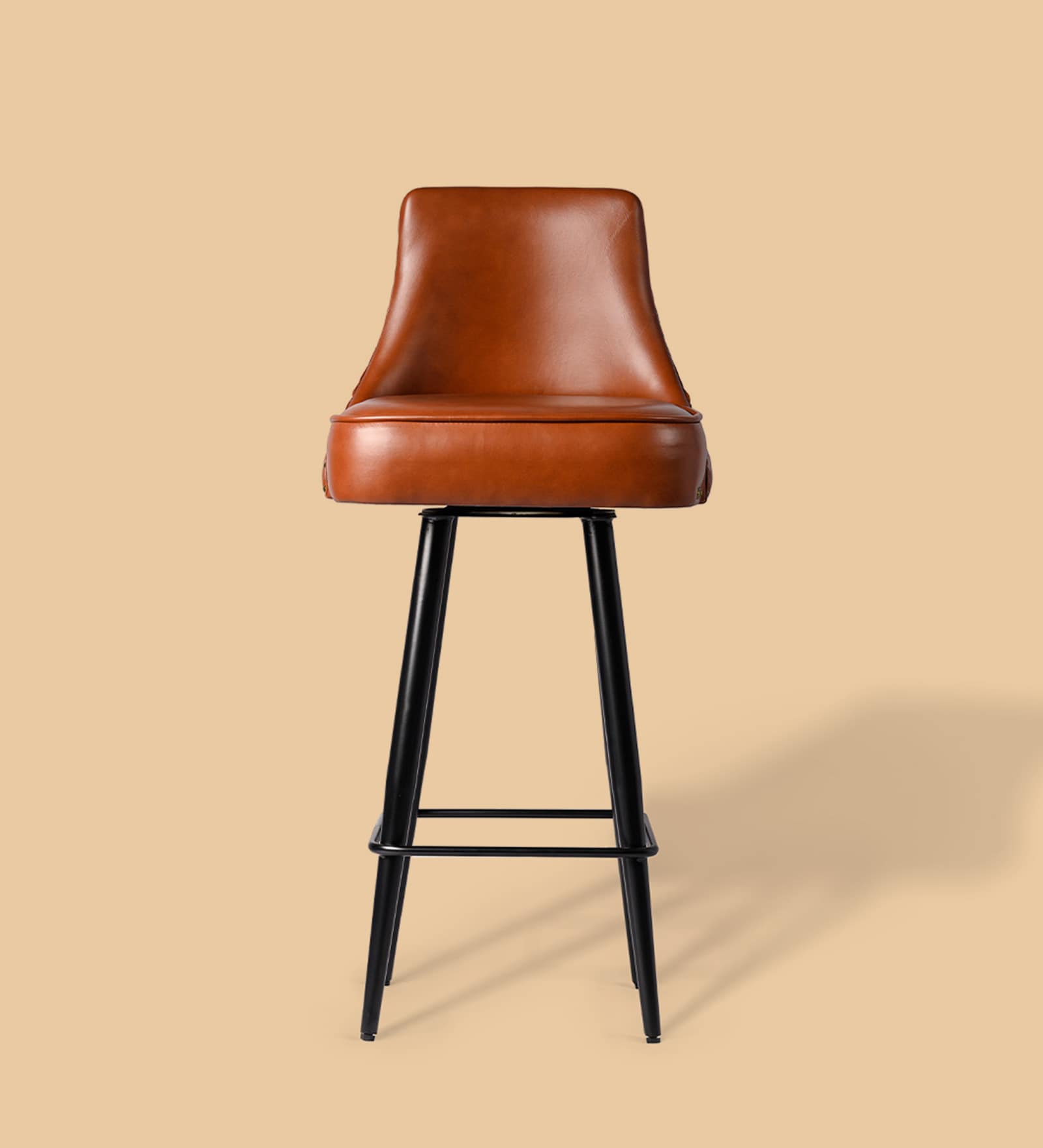 Heirloom Leather Bar Chair In Tan Colour