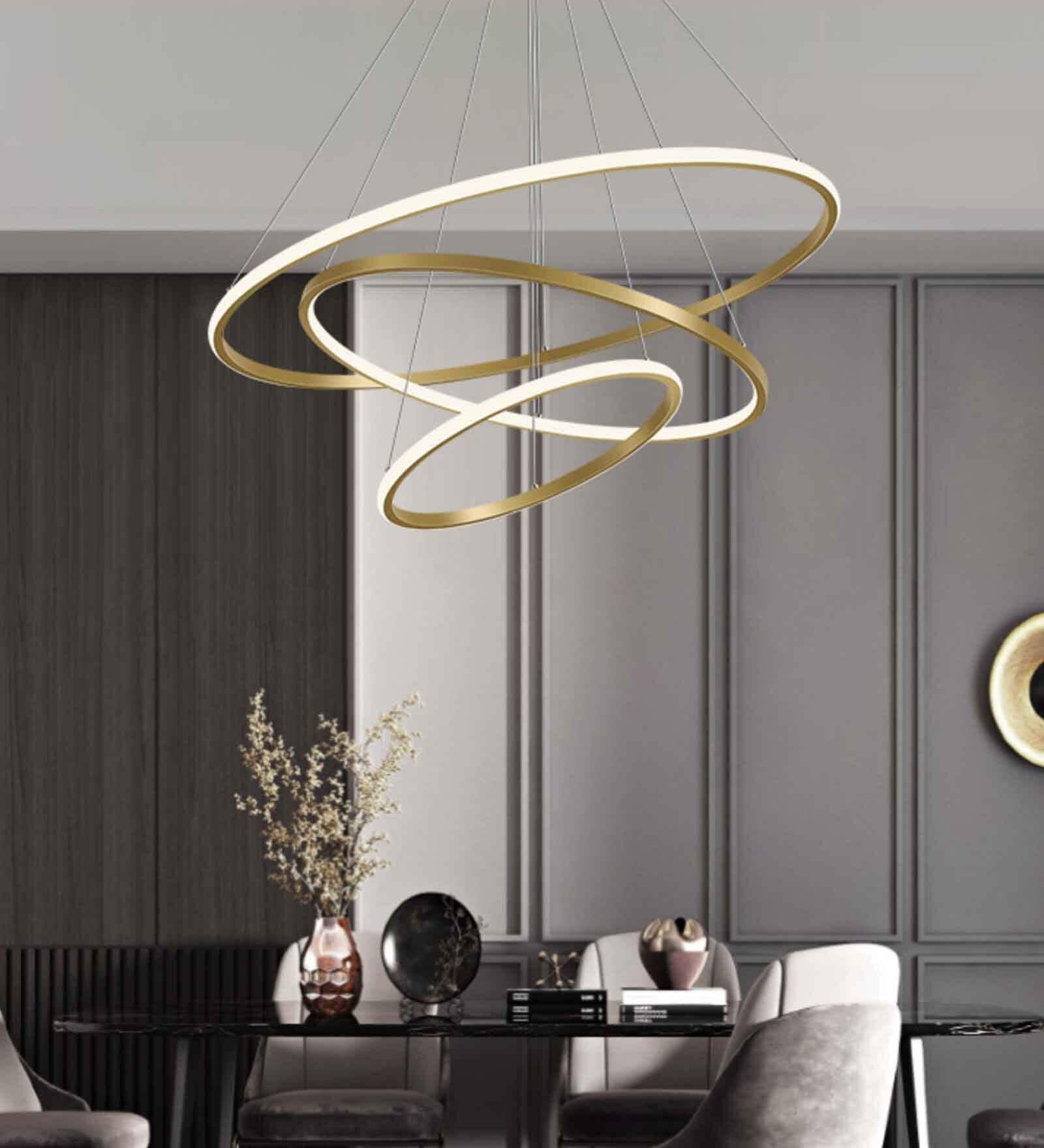 Helix Gold LED Smart Voice Assist Chandelier