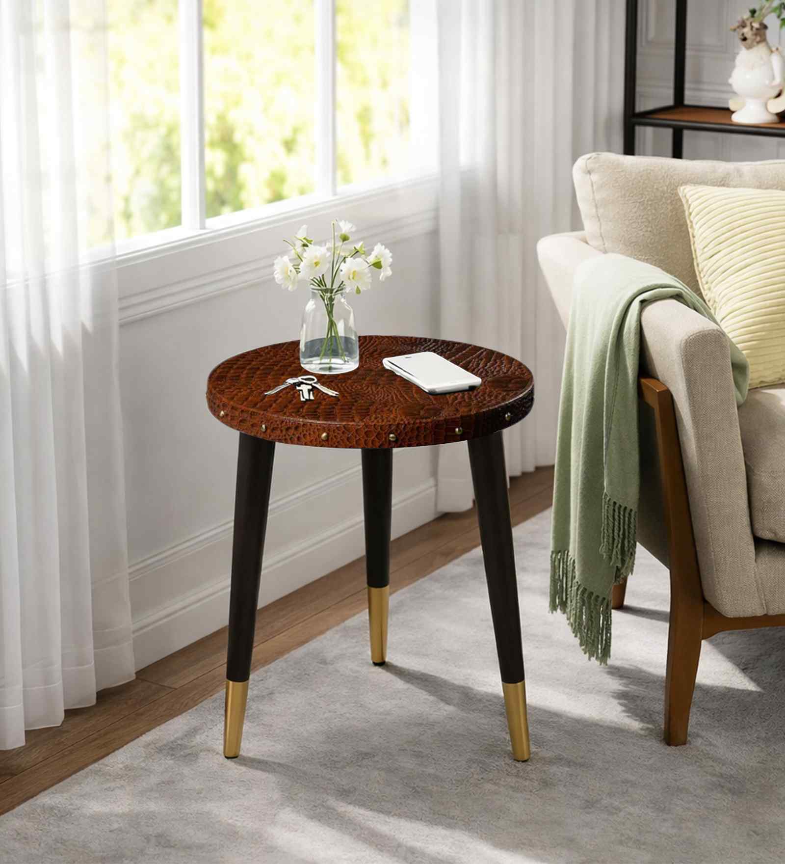 Henry Nest Of Tables In Grey Finish (Set Of 3 )