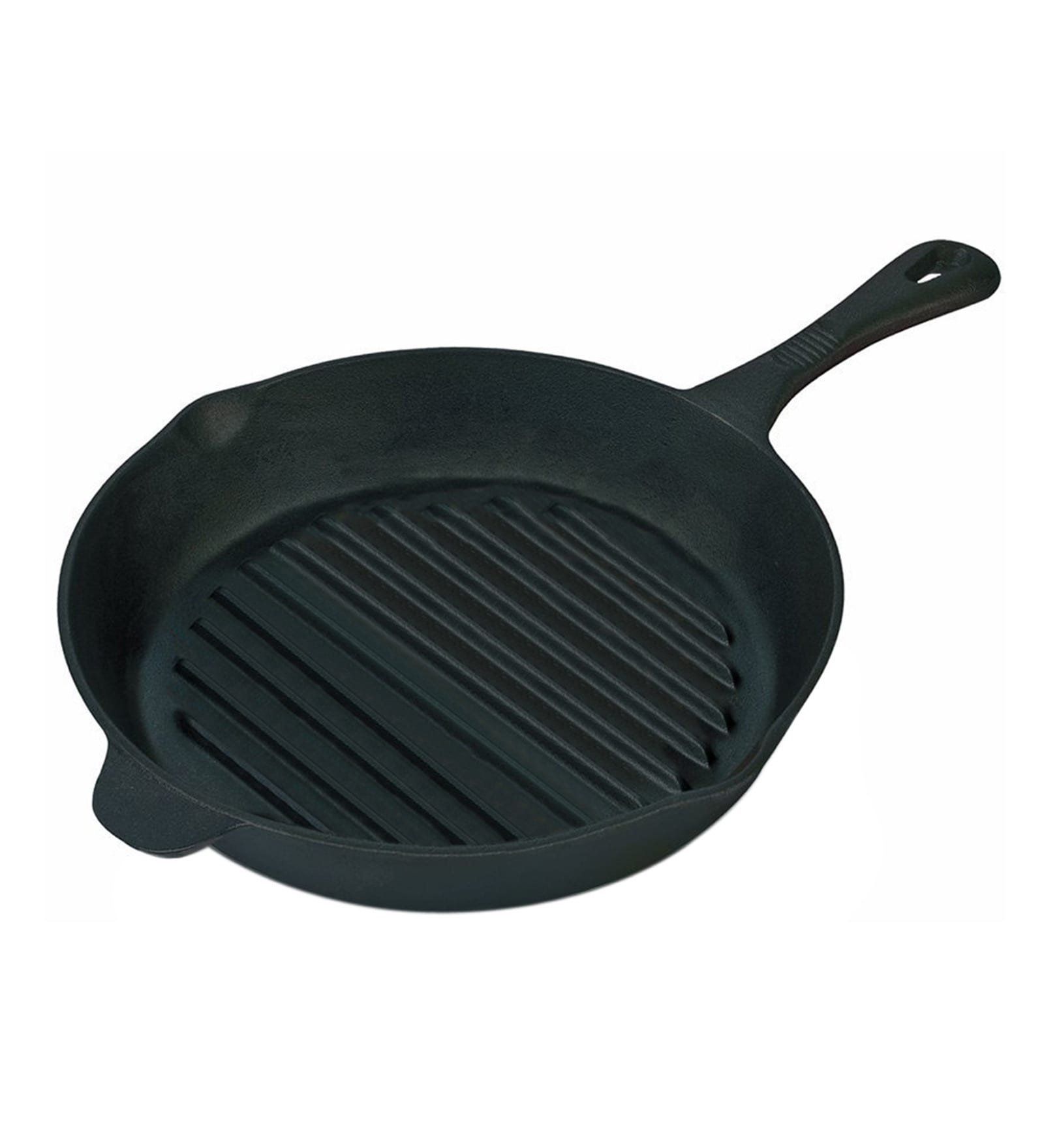 Buy PreSeasoned Ribbed Iron Round Grill Pan 1 Piece by Heuck Online