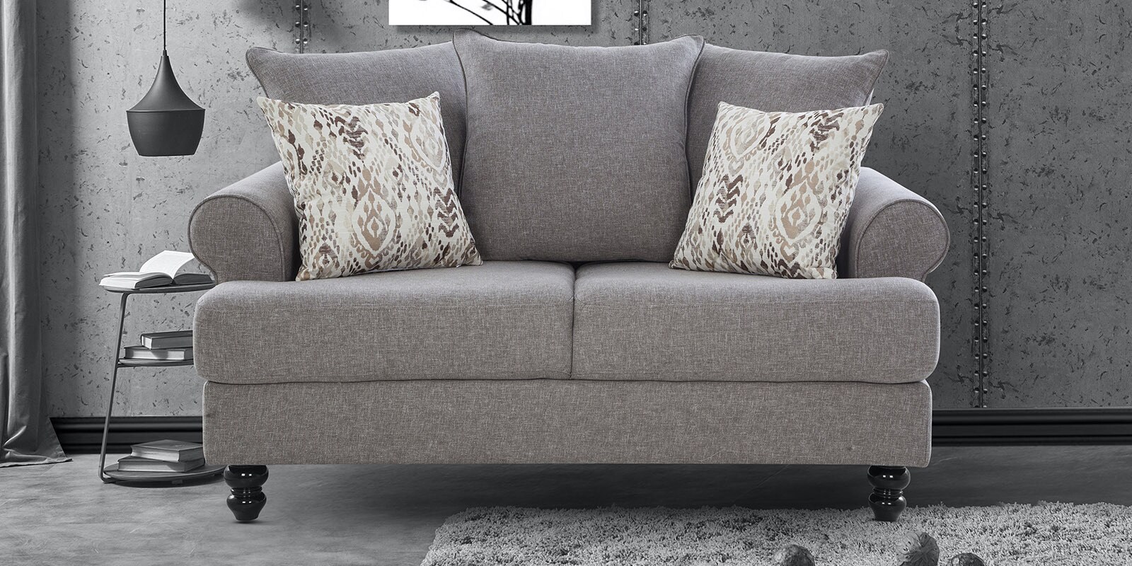 Buy Hereford 2 seater Sofa in Grey Colour at 16 OFF by Urban Living