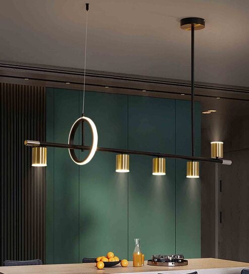 Headhoncho Black Aluminium LED Smart Voice Assist Chandelier