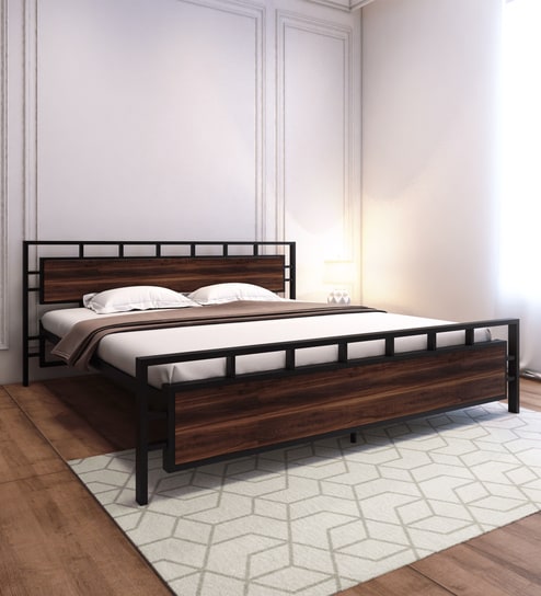 Buy Ray King Size Bed (With Hydraulic Storage) in Dark Brown colour upto  60% Discount