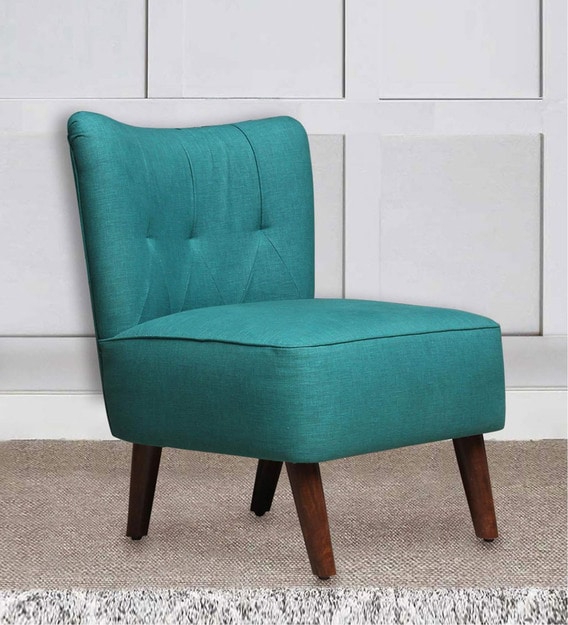 turquoise slipper chair