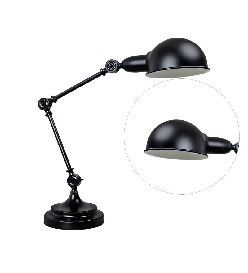 healy black industrial table lamp