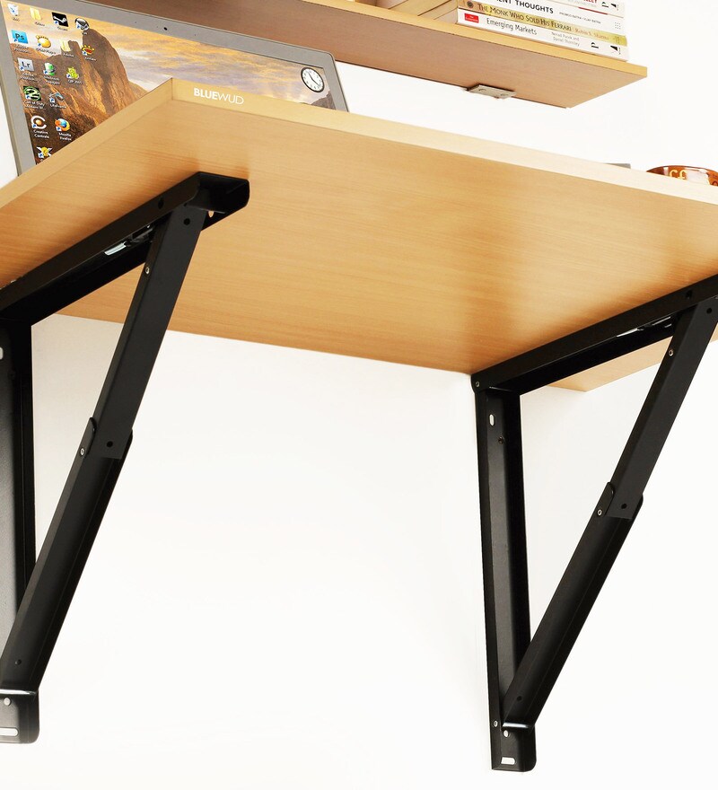 Buy Hemming Folding Study & Laptop Table with Shelves in ... on {keyword}