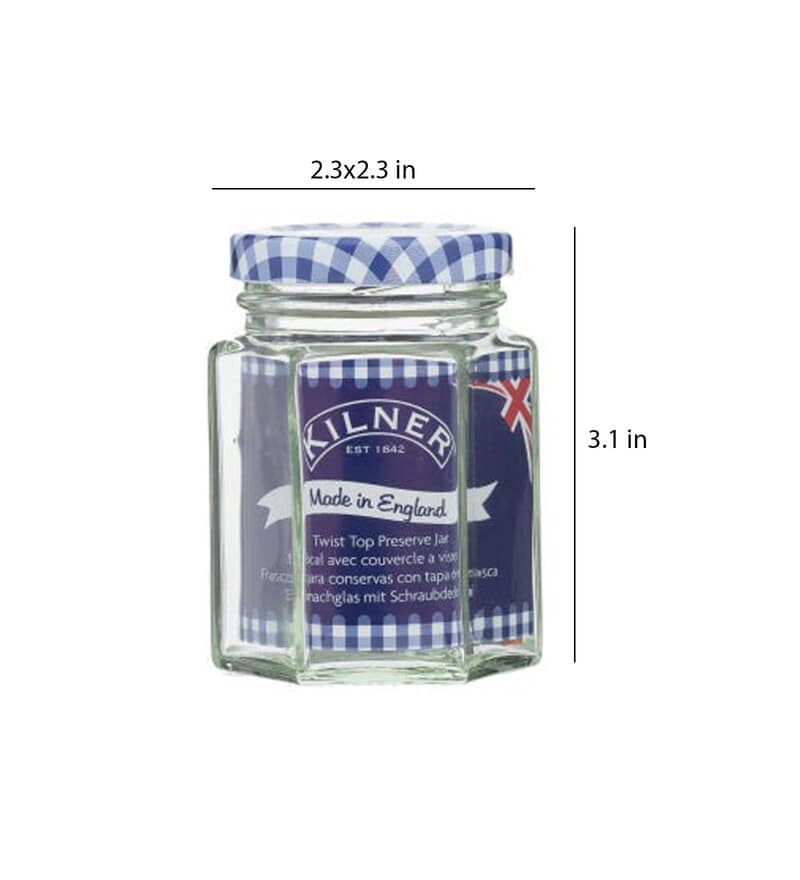 Buy Hexagonal Twist Top Jar 110 ml by Kilner Online Jars and