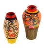 Heard Of Deers (Set Of 2) Multicolour Terracotta Floor Vase