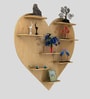 Heart Backlit Designer Wooden Wall Shelf