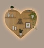 Heart Backlit Designer Wooden Wall Shelf
