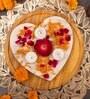 Heart Shape Marble Platter for Kitchen Dining Table Cake, Fruit, Party