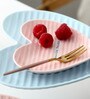 Heart Shape Pink 7.5 Inch Ceramic Side Plate