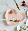 Heart Shape Pink 7.5 Inch Ceramic Side Plate