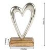 Heart Silver Wood & Aluminium Showpiece