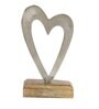 Heart Silver Wood & Aluminium Showpiece