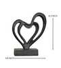 Heart Within Heart Black Resin Artifact