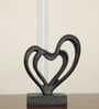 Heart Within Heart Black Resin Artifact