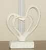Heart Within Heart Resin Artifact (White)