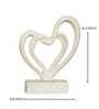 Heart Within Heart Resin Artifact (White)