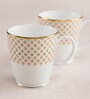 Hearth Collection Gold & White Porcelain (Set of 2) Coffee Mugs