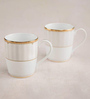 Hearth Collection Gold & White Porcelain (Set of 6) Coffee Mugs