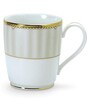 Hearth Collection Gold & White Porcelain (Set of 6) Coffee Mugs