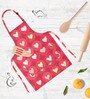 Hearts  Multicolor Polycotton Full-Length Neck To Knee Apron