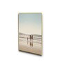 Heartwarming Family Beach Walk Series Set of 4 Canvas Wall Painting Gold Frame