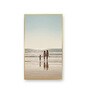 Heartwarming Family Beach Walk Series Set of 4 Canvas Wall Painting Gold Frame