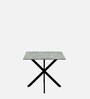 Heather 6 Seater Dinning Table In Green & Black Color Finish