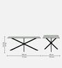 Heather 6 Seater Dinning Table In Green & Black Color Finish
