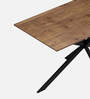 Heather 6 Seater Dinning Table In Knottywood & Black Color Finish