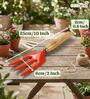 Red Heavy Artisan Hand Fork with Natural Wood