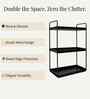 3-Tier Black Heavy Duty Metal Countertop Storage Rack