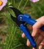 (1Pc) Blue Metal Home Garden Heavy-Duty Pruner