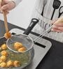Heavy Duty Stainless Steel Deep Fry Net Spoon with Wooden Handle