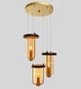 Vivian Hector Gold Glass and Metal Cluster Hanging Light