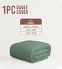 Hedge Green Solid 400 TC Cotton Double Sized Duvet Cover