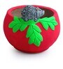 Hedgehog Haven Handmade & Hand Painted Planter Pot In Terracotta (6 Inches)