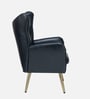 Hedley Leatherette Lounge Chair In Black Colour
