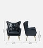 Hedley Leatherette Lounge Chair In Black Colour