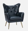 Hedley Leatherette Lounge Chair In Black Colour