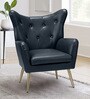 Hedley Leatherette Lounge Chair In Black Colour